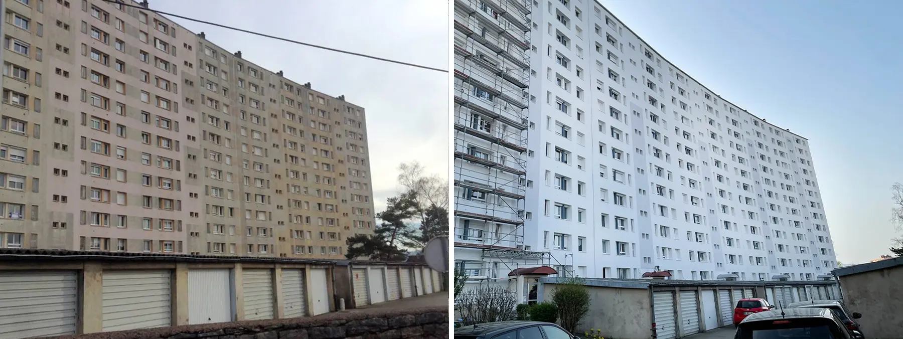 Isolation thermique par l'extérieur et ravalement de façade d'un immeuble par Moyse 3D